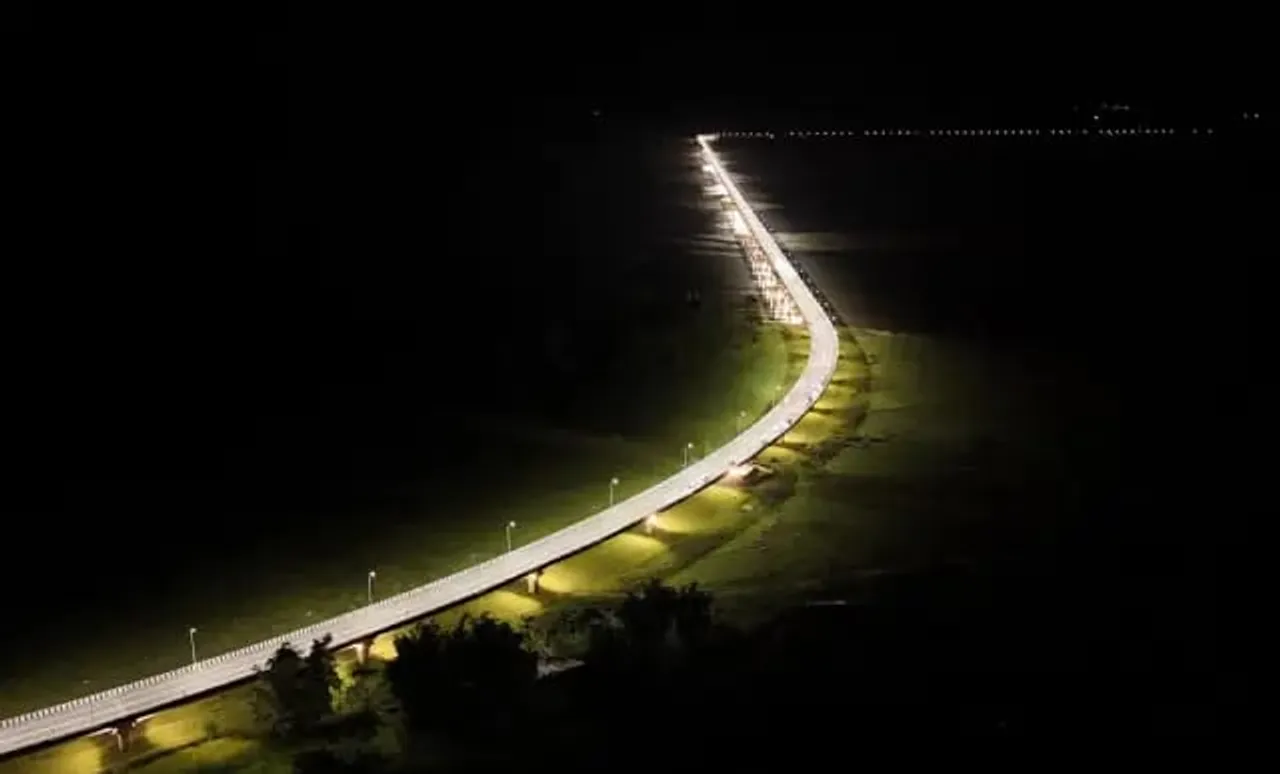 Lighting On Dr Bhupen Hazarika Setu Now Solar Powered